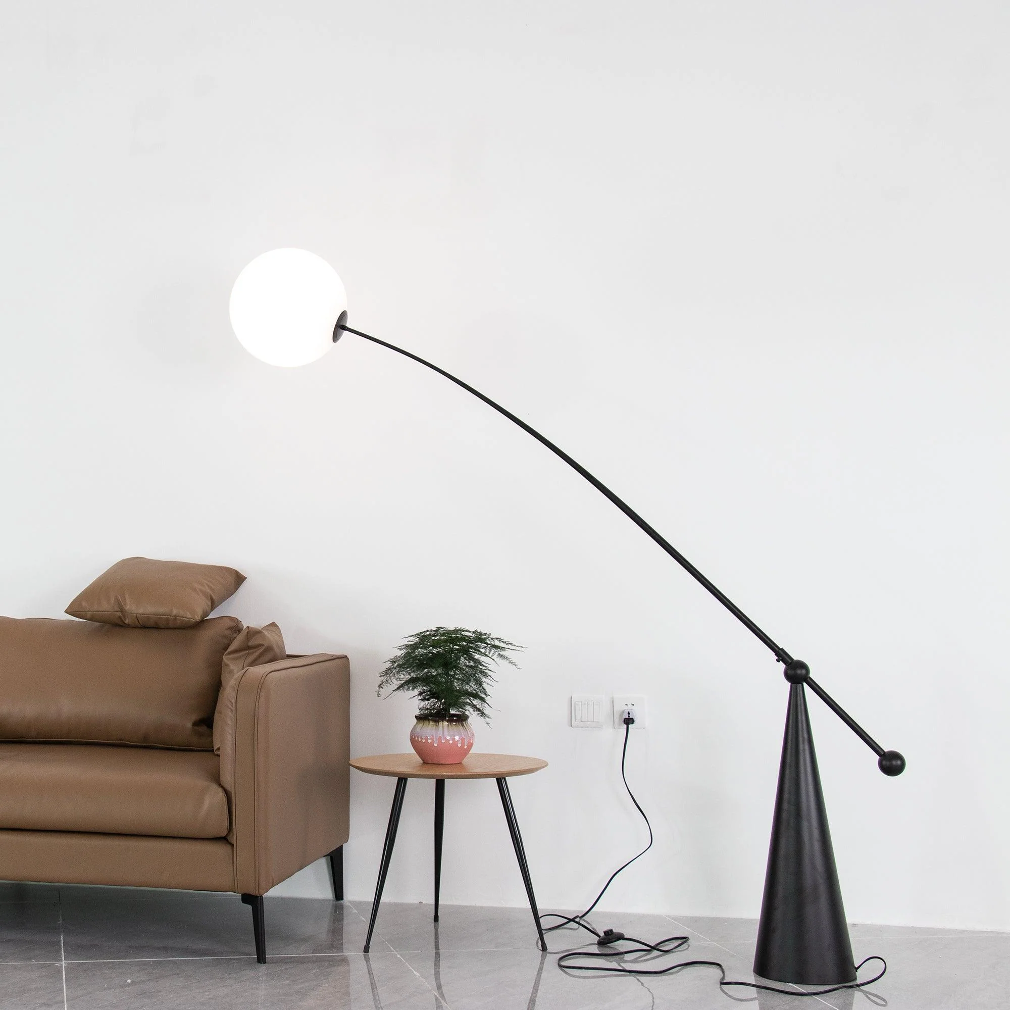 Minimalist Designer Iron Fishing Floor Lamp - Image 4