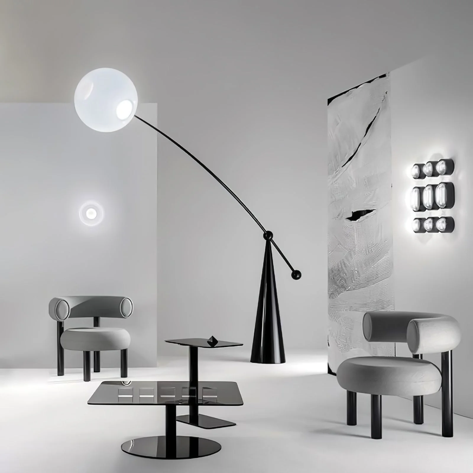 Minimalist Designer Iron Fishing Floor Lamp - Image 7