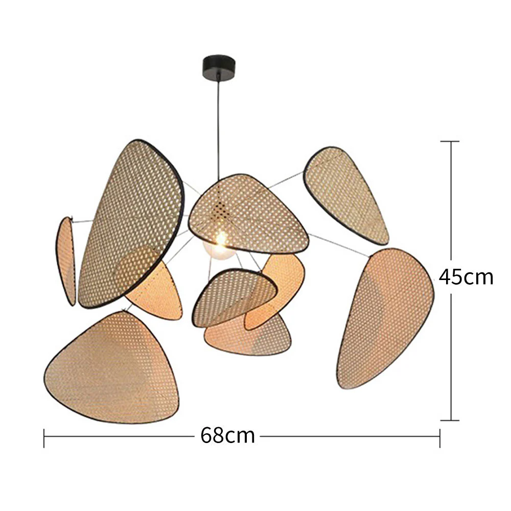 Modern Irregular Shape Rattan Kitchen Pendant Light - Image 20