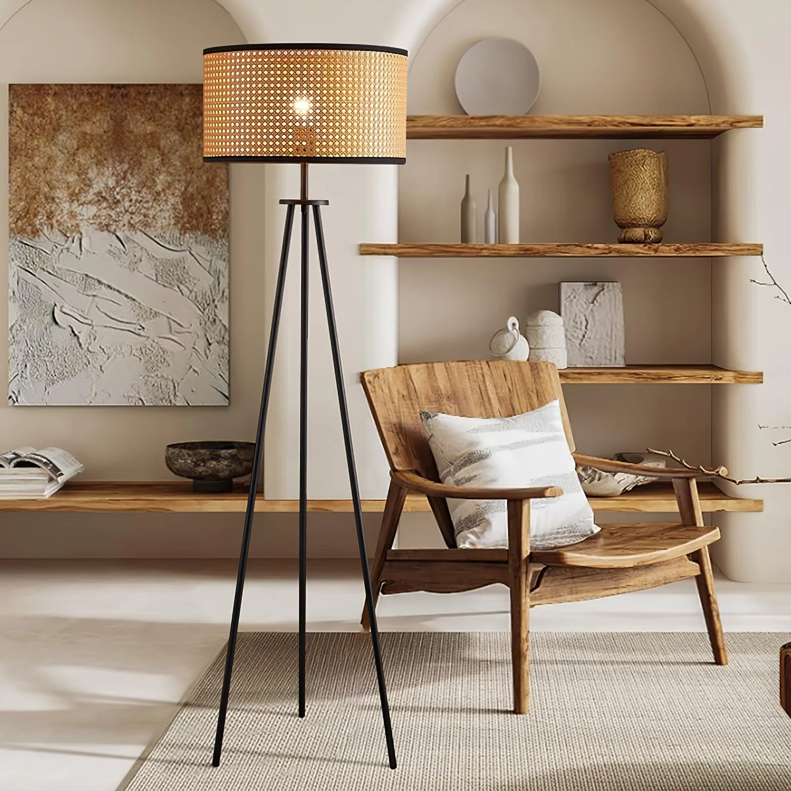Minimalist Nature Bamboo Tall Floor Lamp - Image 4