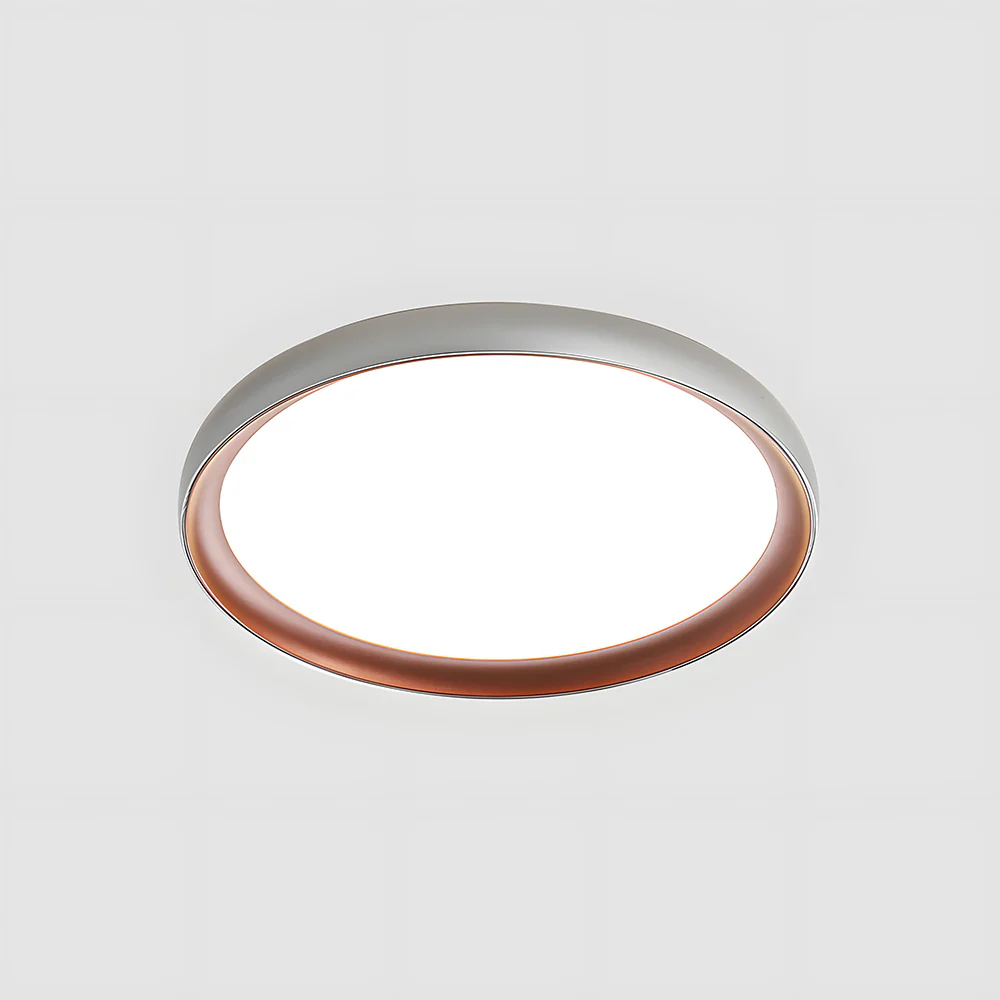 Minimalist Round Brown LED Bedroom Ceiling Lamp - Image 14