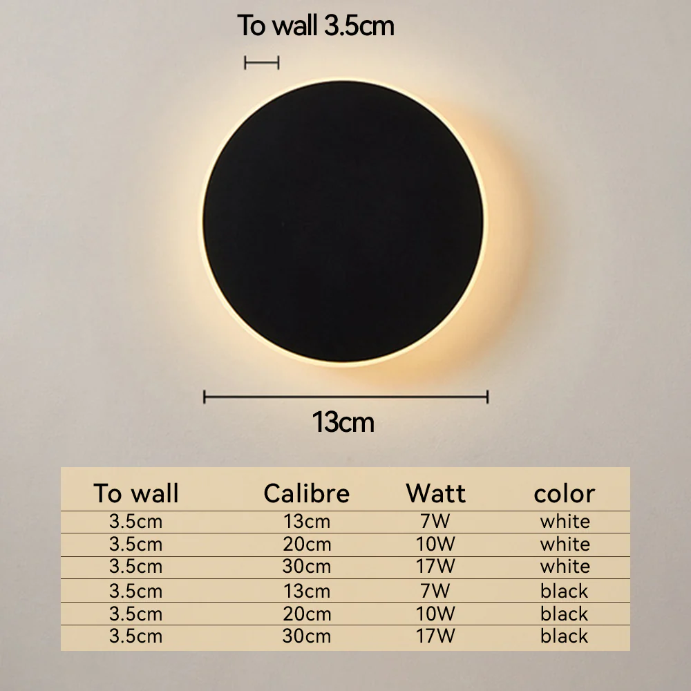 Minimalist Round Metal LED Outdoor Wall Light - Image 13