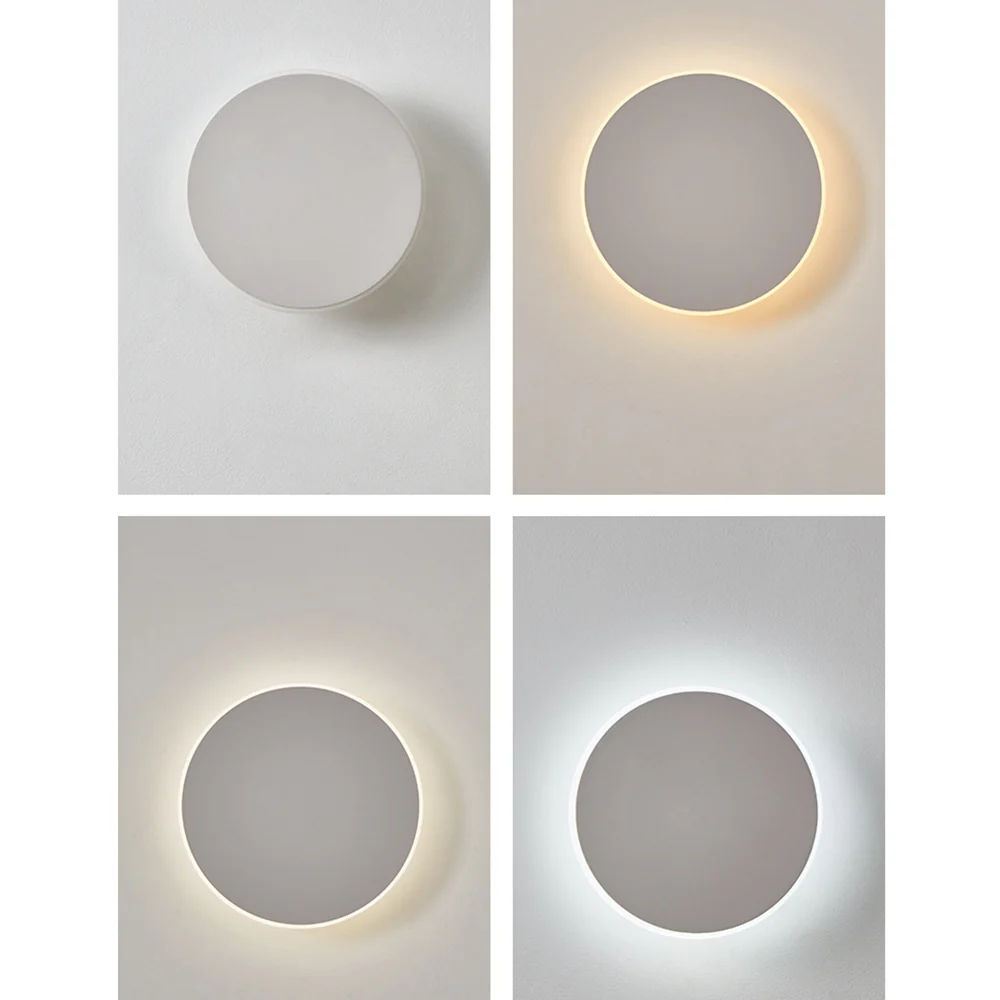Minimalist Round Metal LED Outdoor Wall Light - Image 5