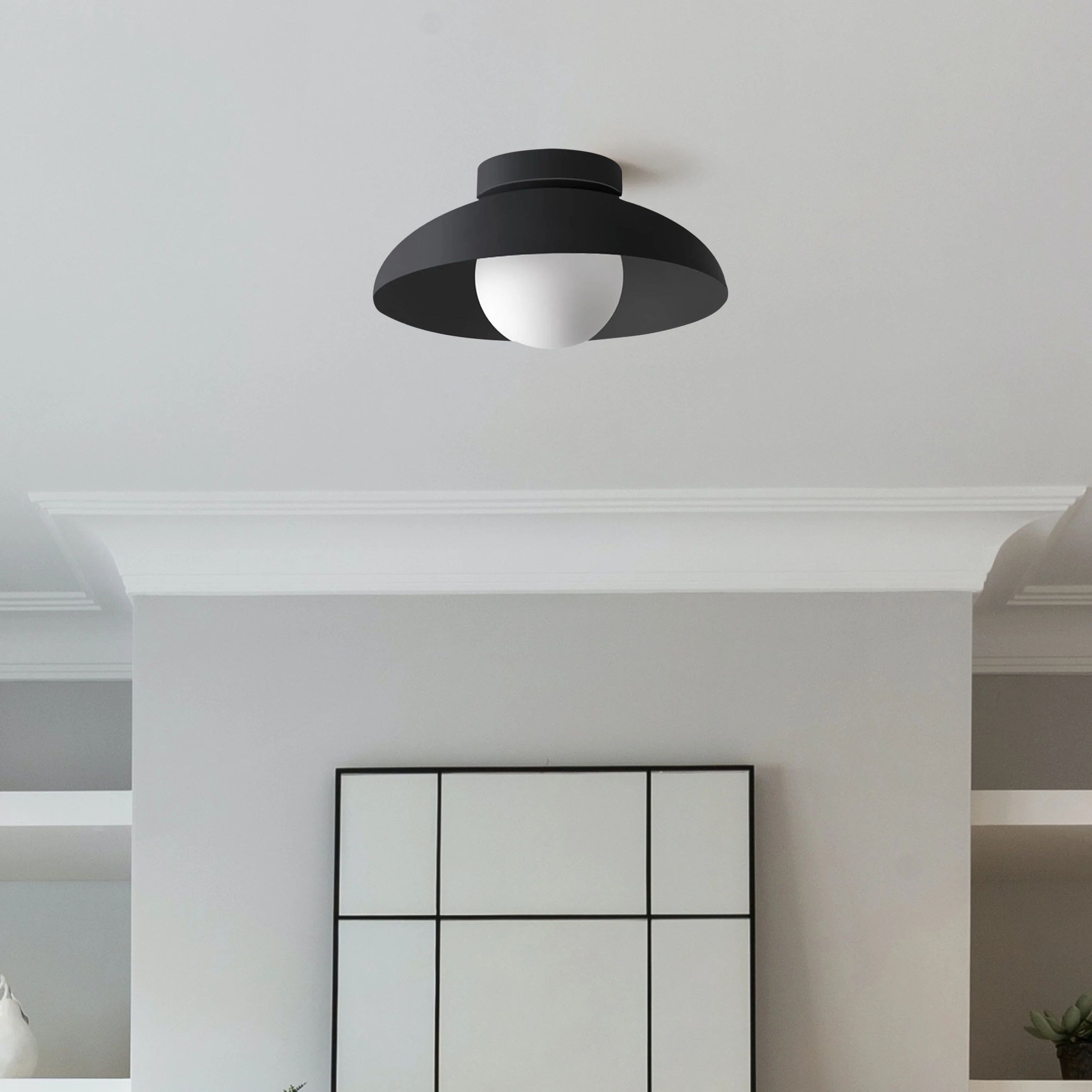 Contemporary Metal Semi Flush Ceiling Light for Hallway - Image 14