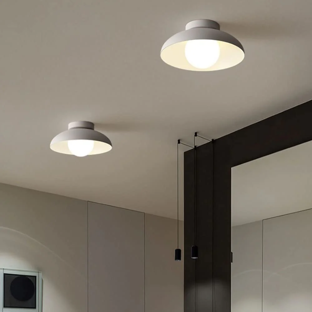 Contemporary Metal Semi Flush Ceiling Light for Hallway - Image 8