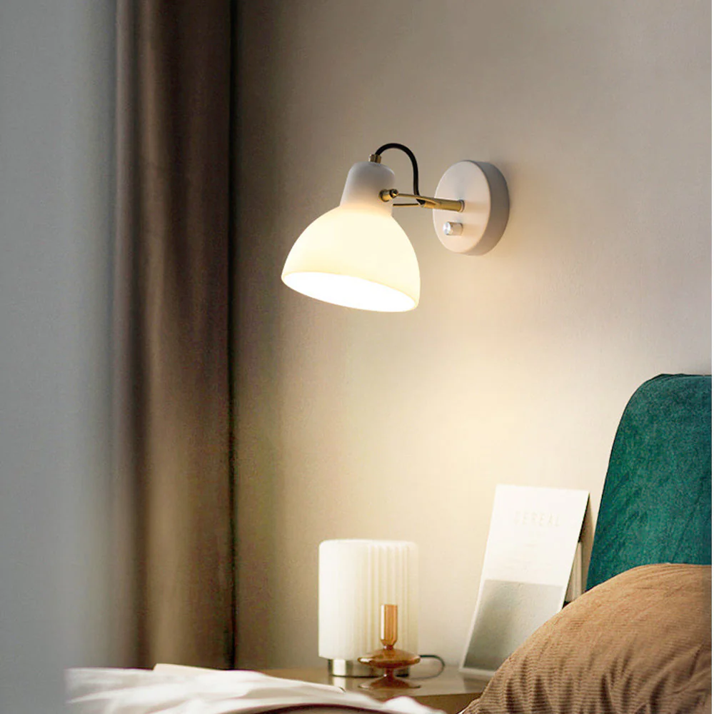 Minimalist Simple White Glass Wall Lamp - Image 3