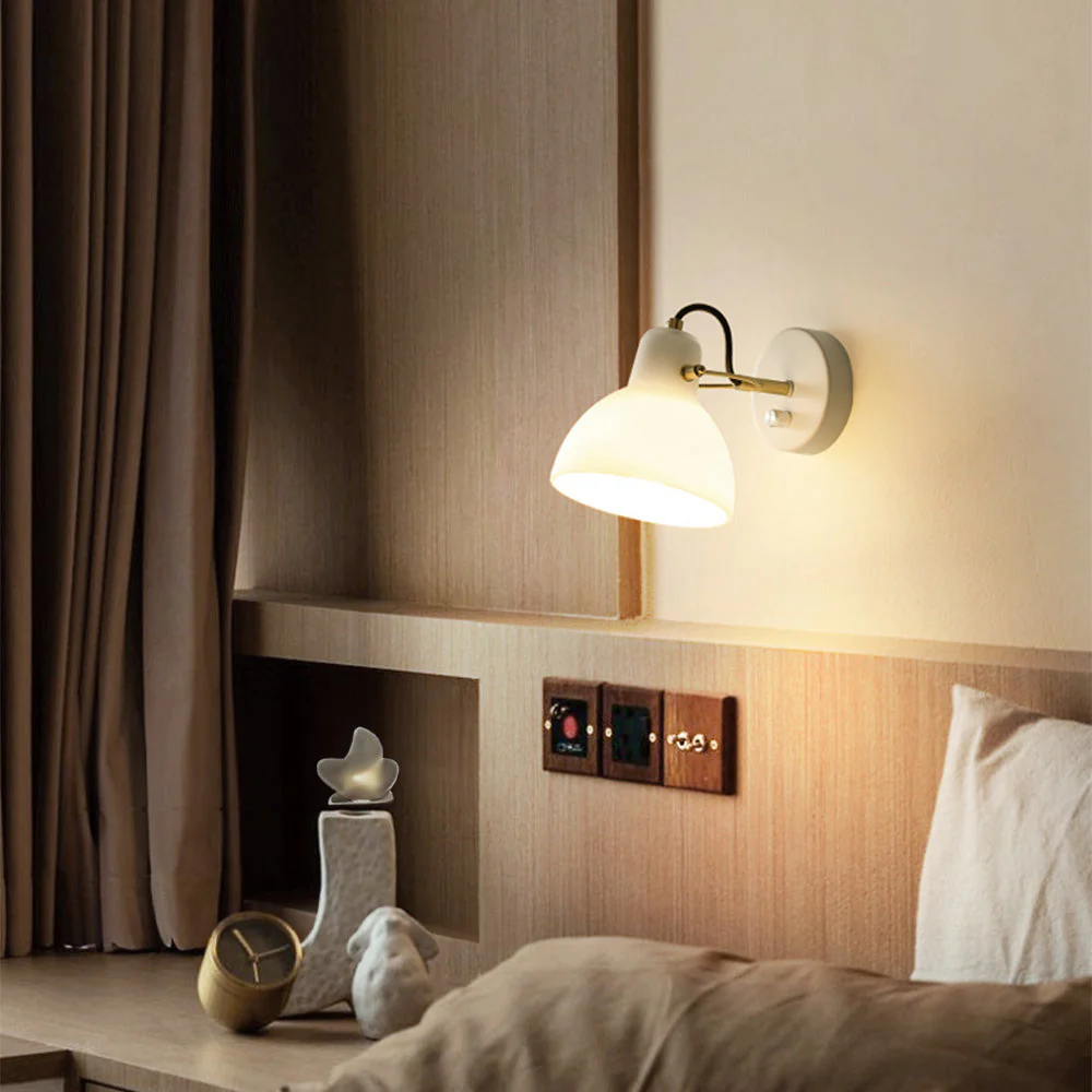 Minimalist Simple White Glass Wall Lamp - Image 4