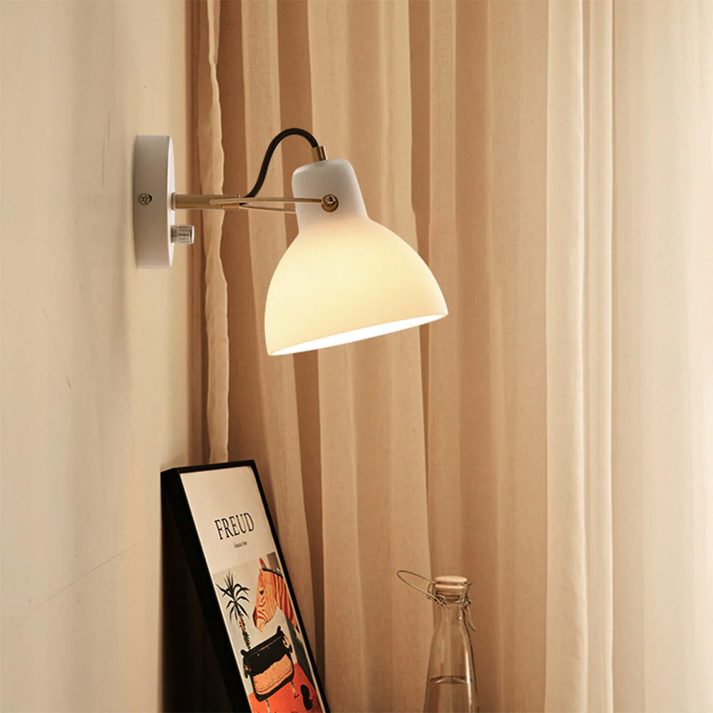 Minimalist Simple White Glass Wall Lamp - Image 5