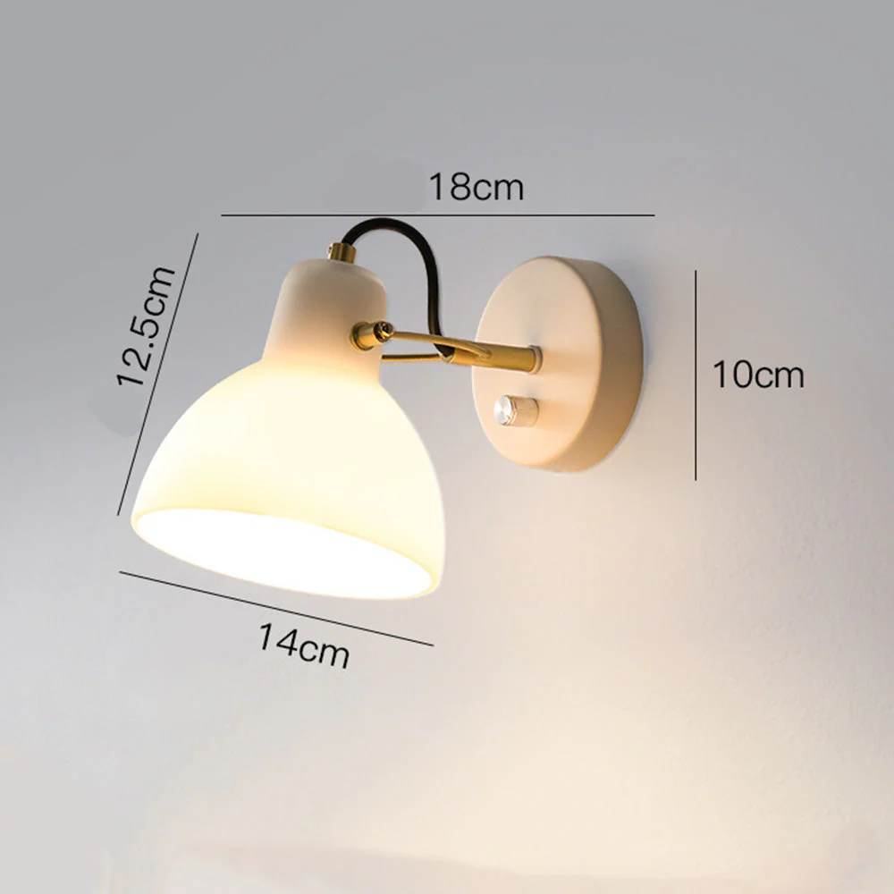 Minimalist Simple White Glass Wall Lamp - Image 7