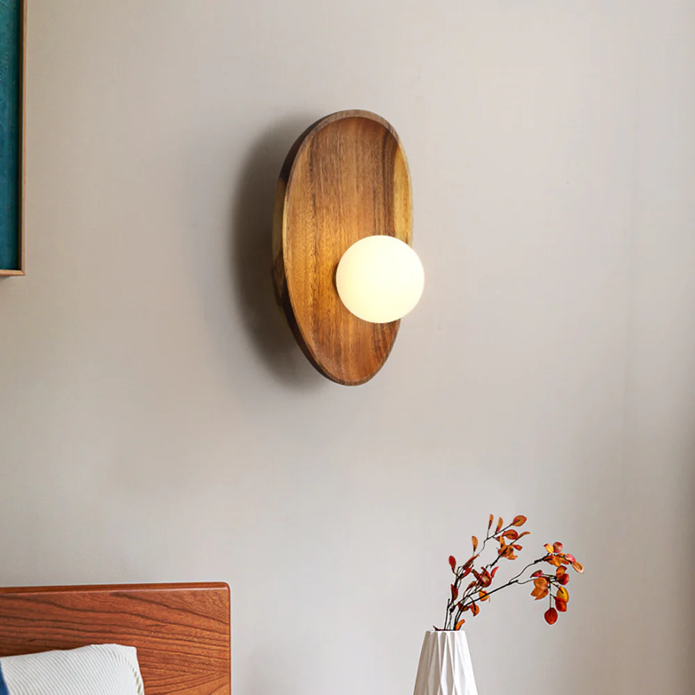 Minimalist Solid Wood Wall Sconce - Image 8