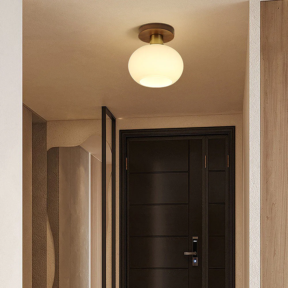 Minimalist White Ball Entrance Ceiling Hallway Light - Image 2