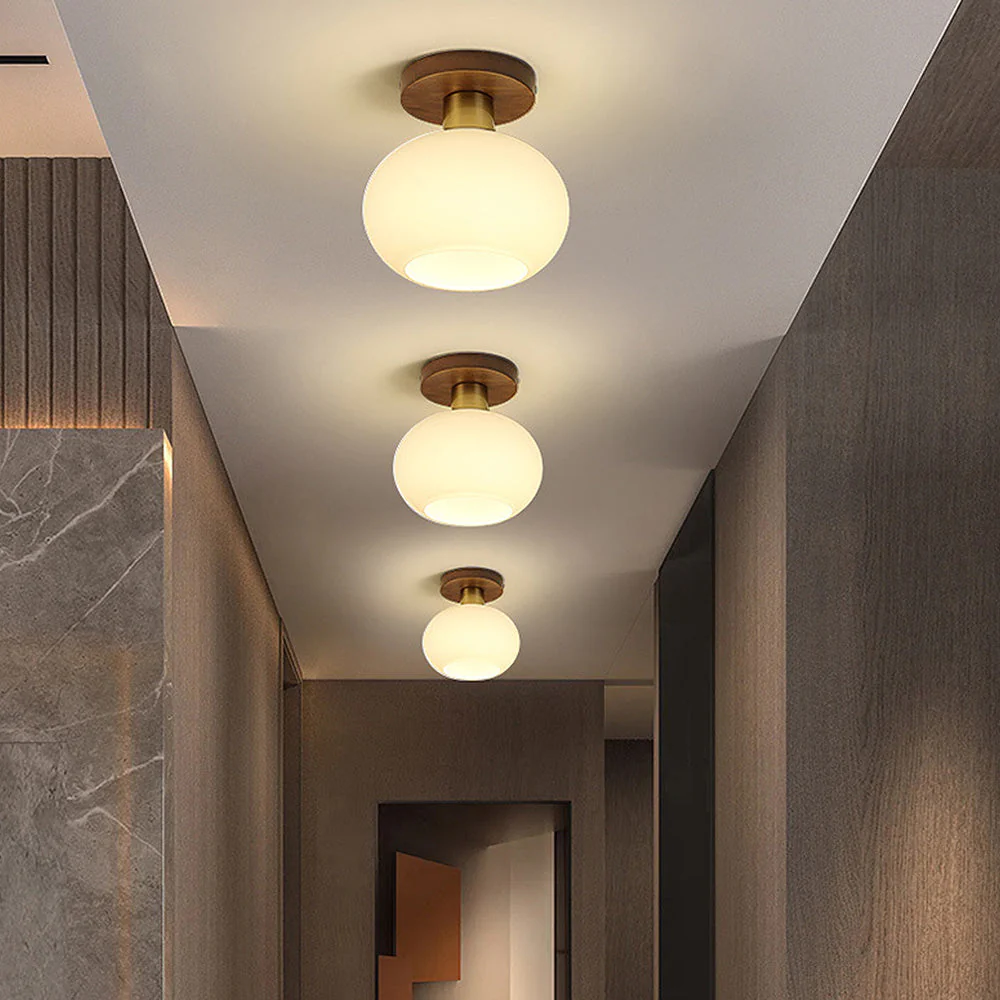 Minimalist White Ball Entrance Ceiling Hallway Light - Image 5