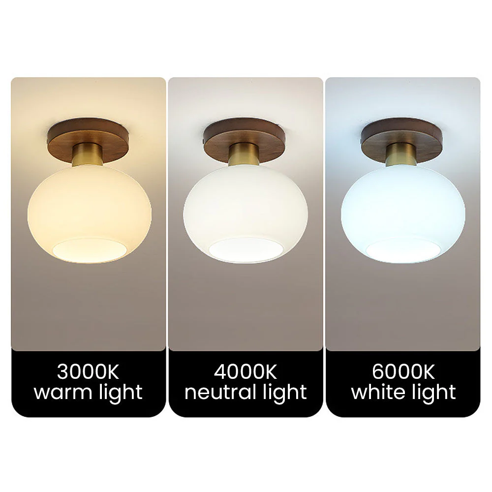 Minimalist White Ball Entrance Ceiling Hallway Light - Image 6