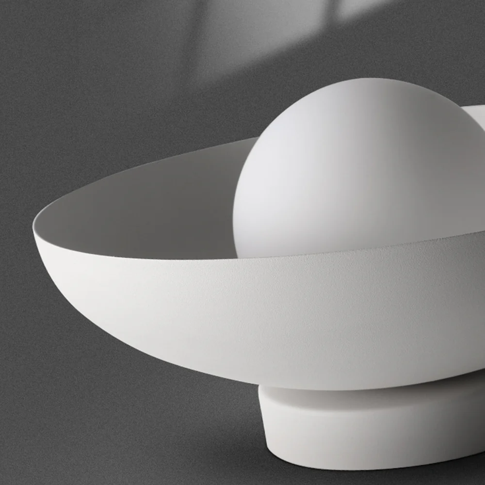Minimalist White Metal Round Ceiling Light - Image 4