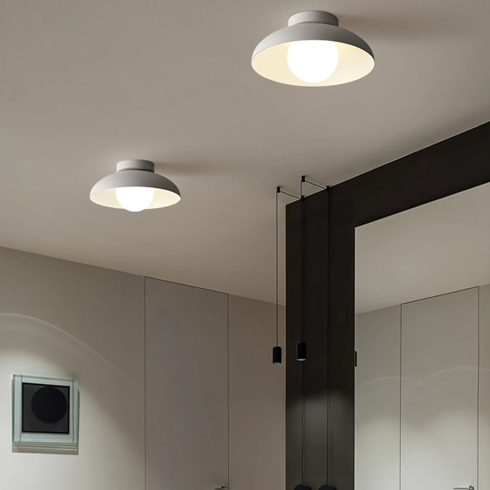 Minimalist White Metal Round Ceiling Light - Image 5