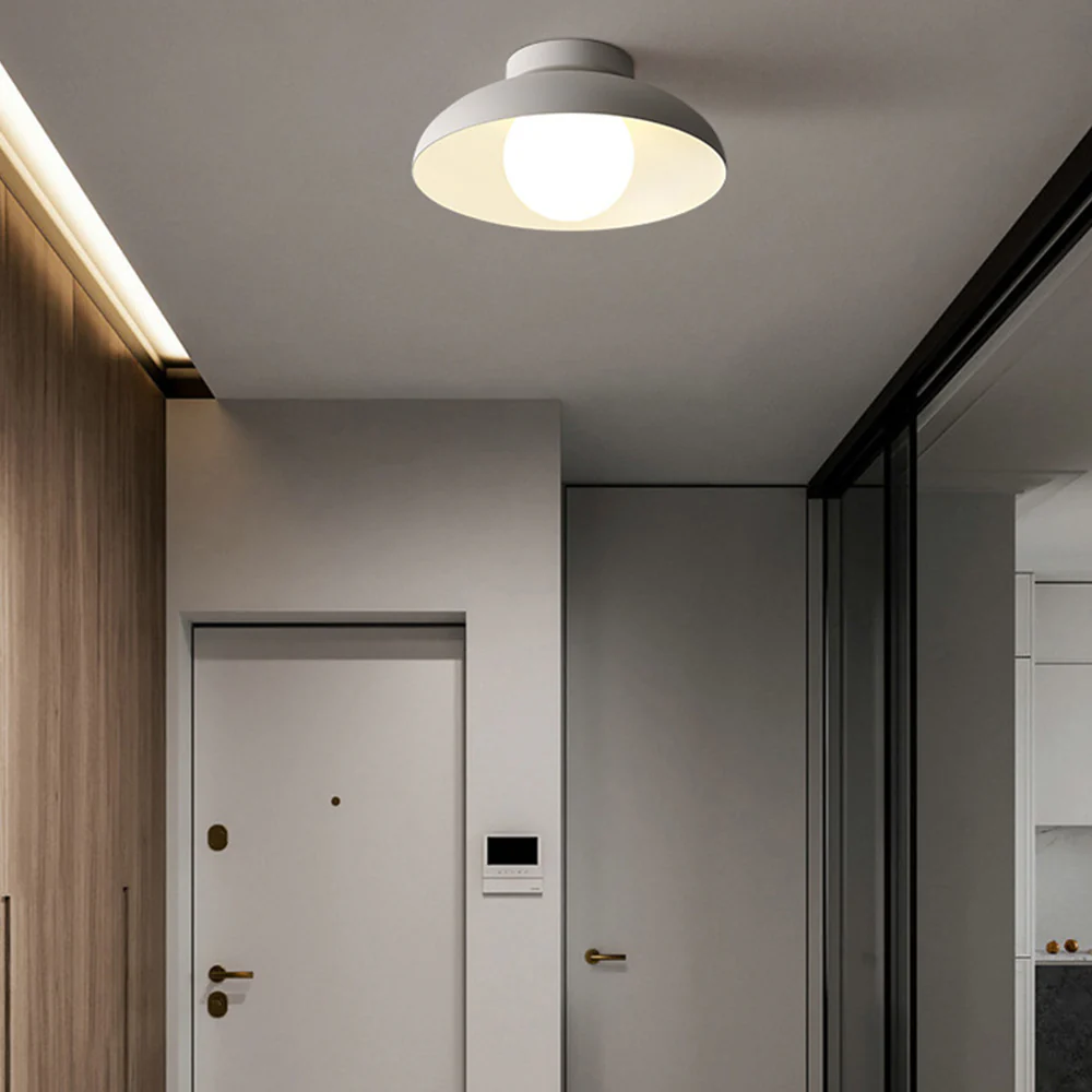 Minimalist White Metal Round Ceiling Light - Image 6