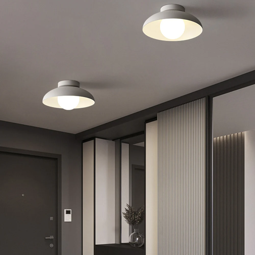Minimalist White Metal Round Ceiling Light - Image 8