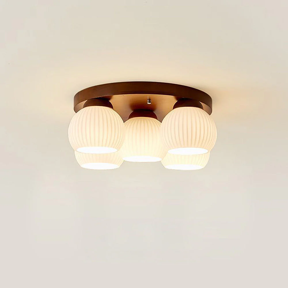 Minimalist Wood Multi-Heads White Ceiling Light - Image 13