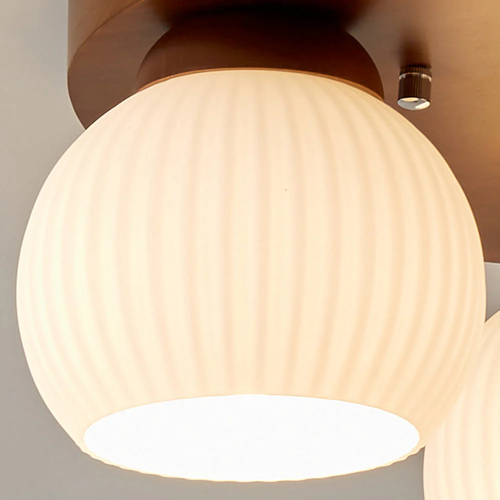 Minimalist Wood Multi-Heads White Ceiling Light - Image 17