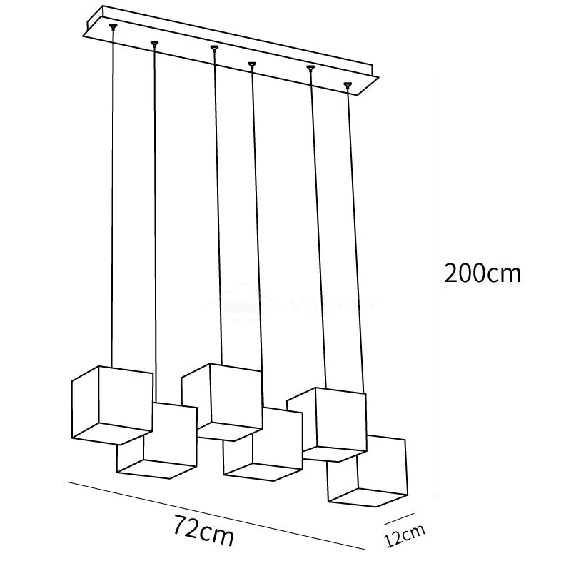 Modern Artistic Geometric Shape Elegant Hanging Light Fixture - Image 17