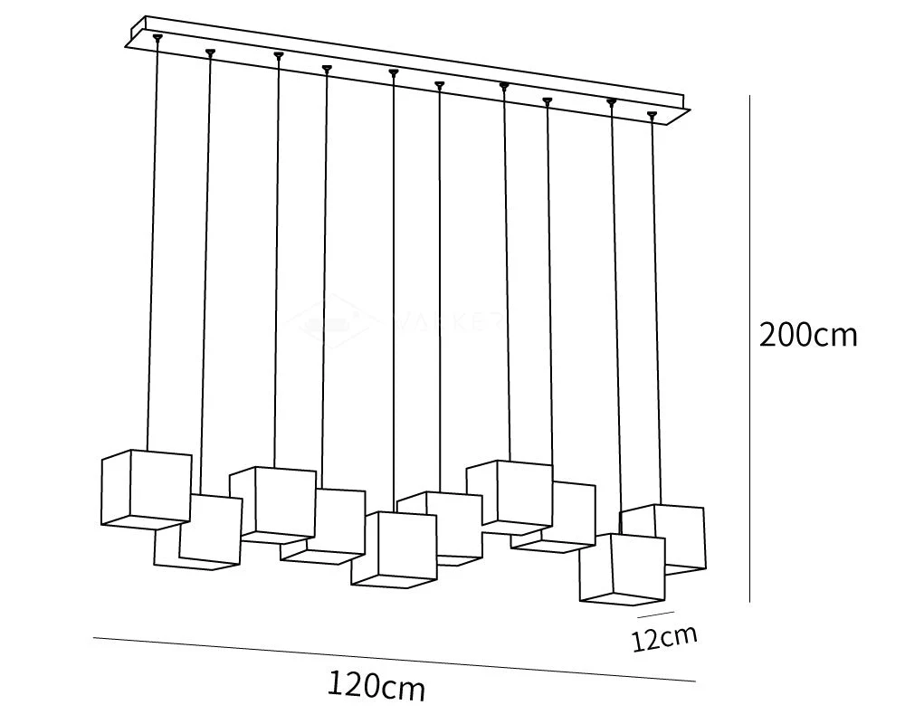 Modern Artistic Geometric Shape Elegant Hanging Light Fixture - Image 19
