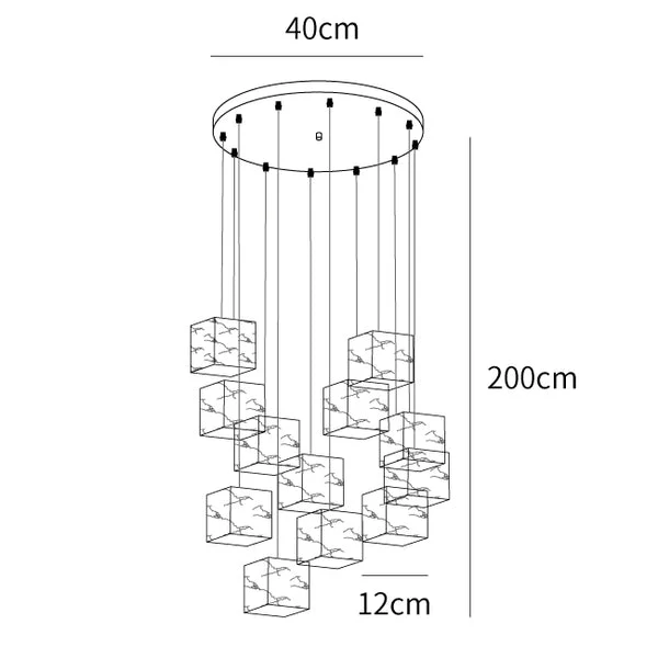 Modern Artistic Geometric Shape Elegant Hanging Light Fixture - Image 20