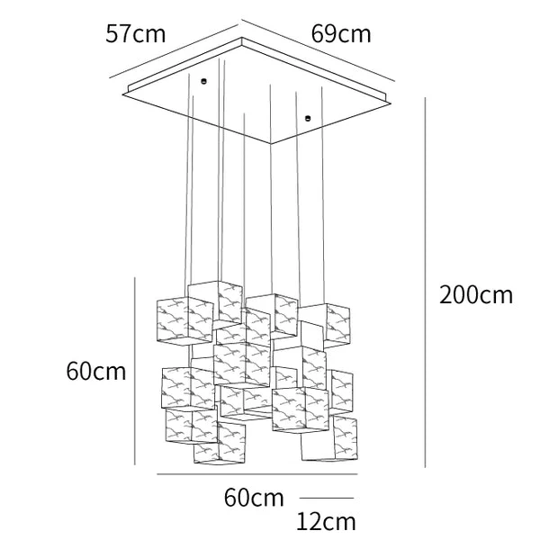 Modern Artistic Geometric Shape Elegant Hanging Light Fixture - Image 21