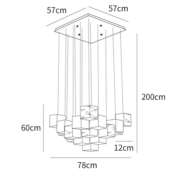 Modern Artistic Geometric Shape Elegant Hanging Light Fixture - Image 22