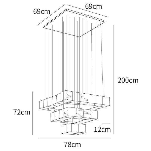Modern Artistic Geometric Shape Elegant Hanging Light Fixture - Image 23