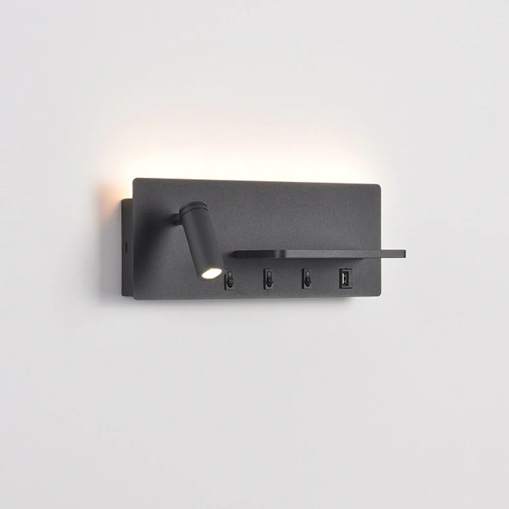 Modern Bedside Iron LED Reading Wall Light - Image 2