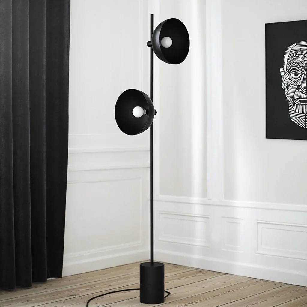 Modern Black Marble Floor Lamp - Image 3