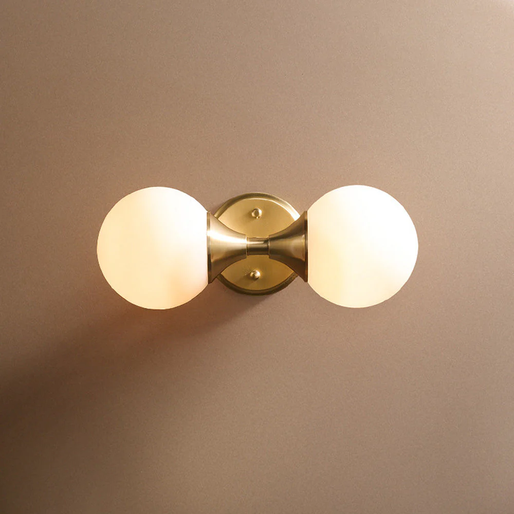 Modern Brass Double Heads Bathroom Vanity Wall Lights - Image 4
