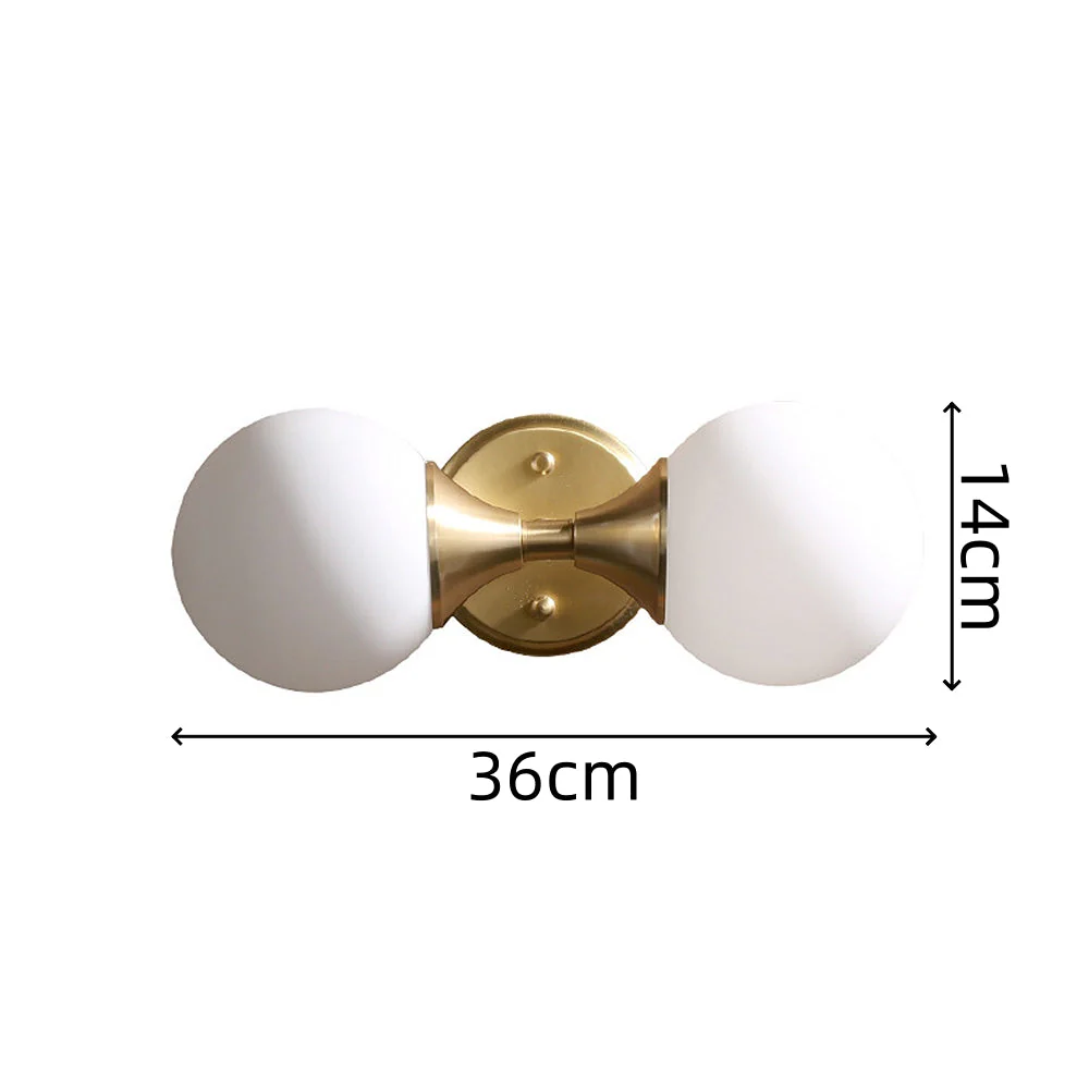 Modern Brass Double Heads Bathroom Vanity Wall Lights - Image 9