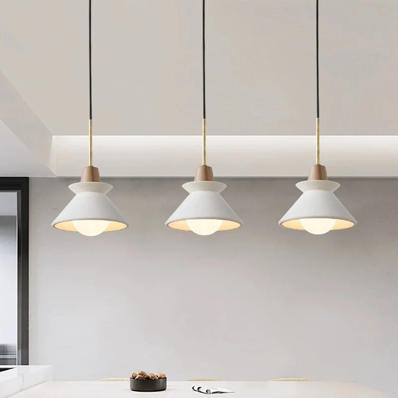 Modern White Concrete Cone Pendant Light - Image 14