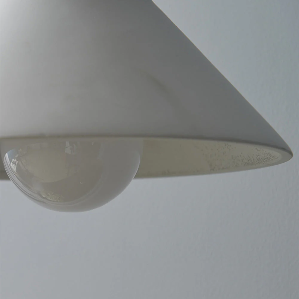 Modern White Concrete Cone Pendant Light - Image 17