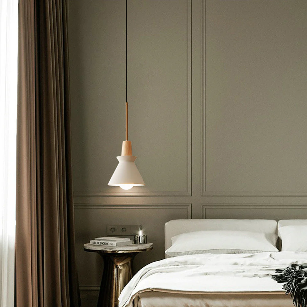 Modern White Concrete Cone Pendant Light - Image 20