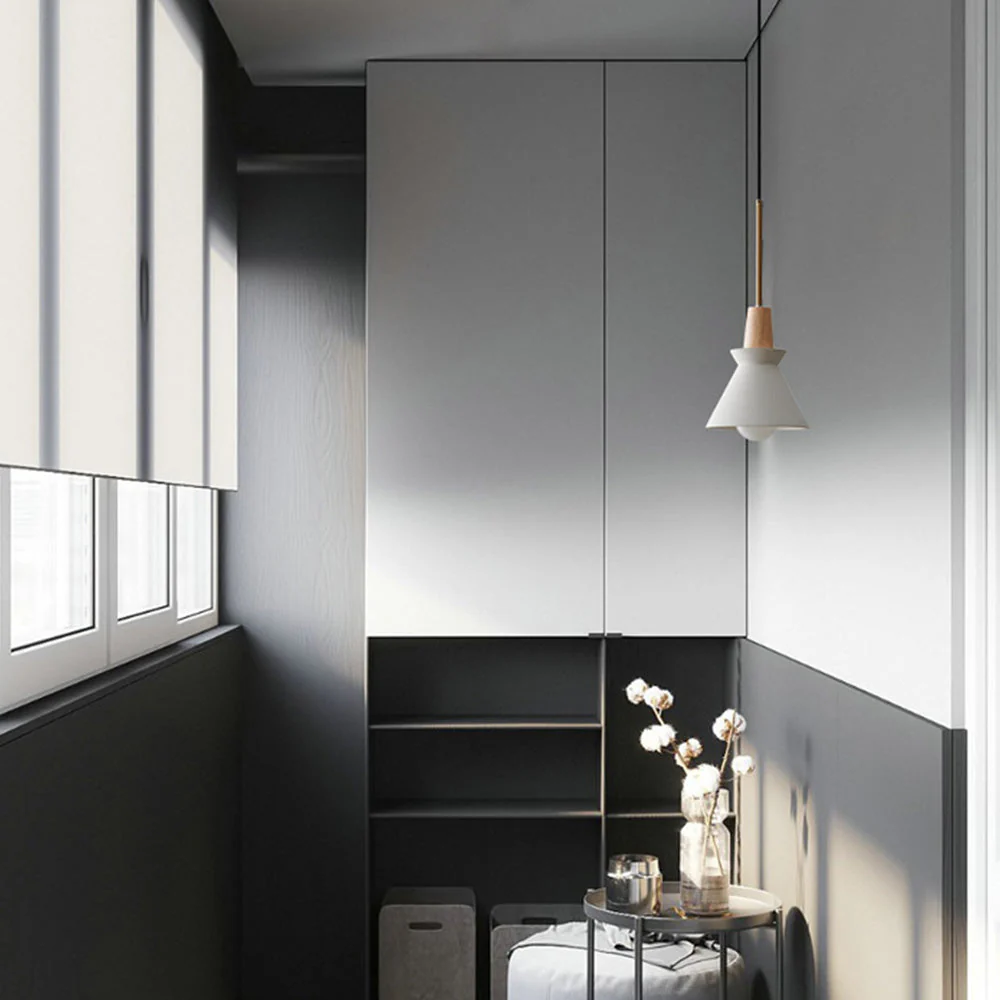 Modern White Concrete Cone Pendant Light - Image 24