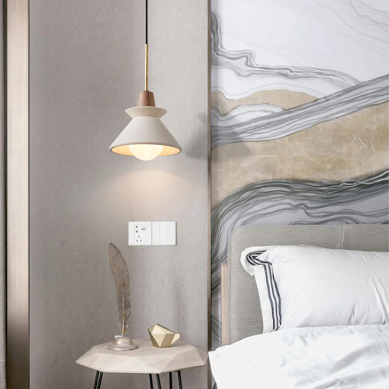 Modern White Concrete Cone Pendant Light - Image 4