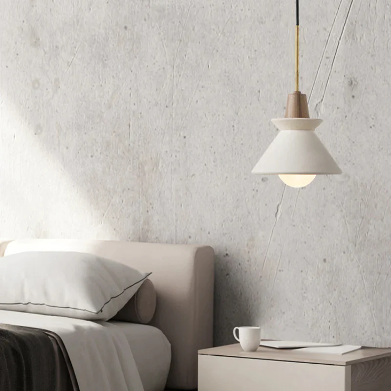 Modern White Concrete Cone Pendant Light - Image 7