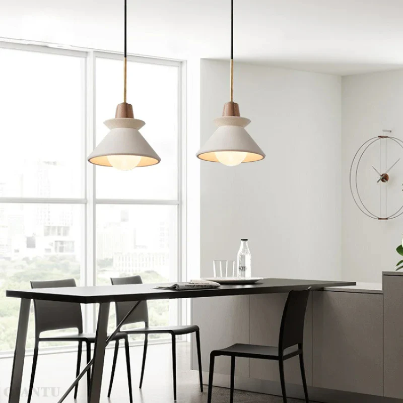 Modern White Concrete Cone Pendant Light - Image 9