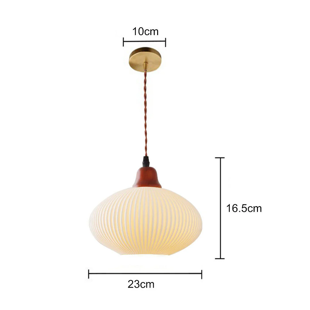 Vintage Nordic Ceramic White Pendant Light For Dining Room - Image 14
