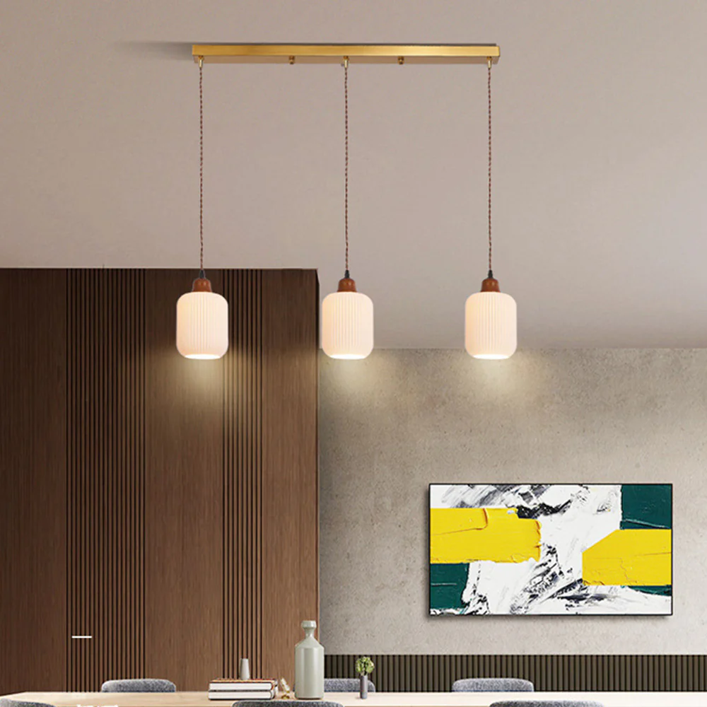 Vintage Nordic Ceramic White Pendant Light For Dining Room - Image 16