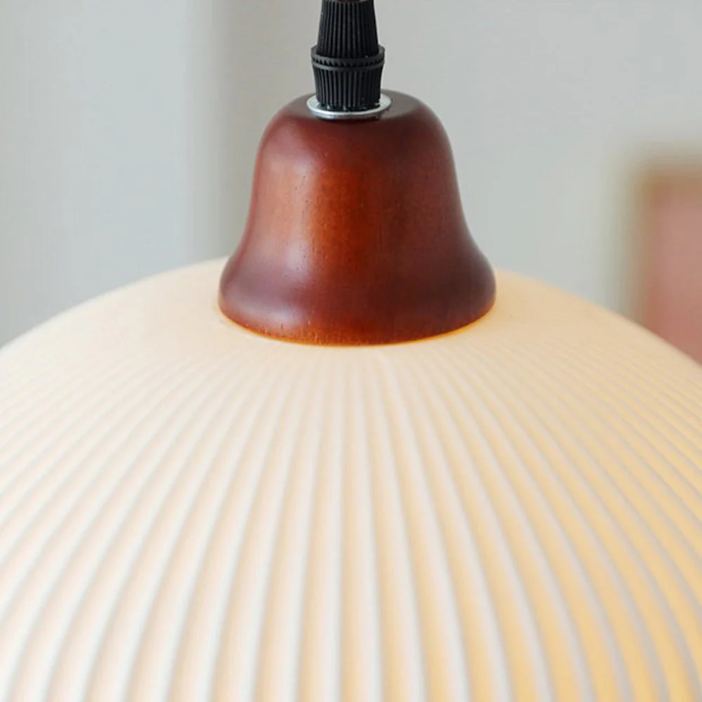 Vintage Nordic Ceramic White Pendant Light For Dining Room - Image 23