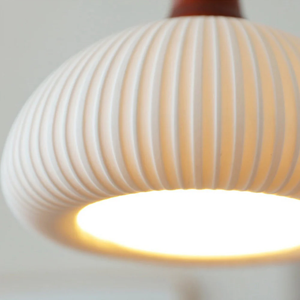 Vintage Nordic Ceramic White Pendant Light For Dining Room - Image 24