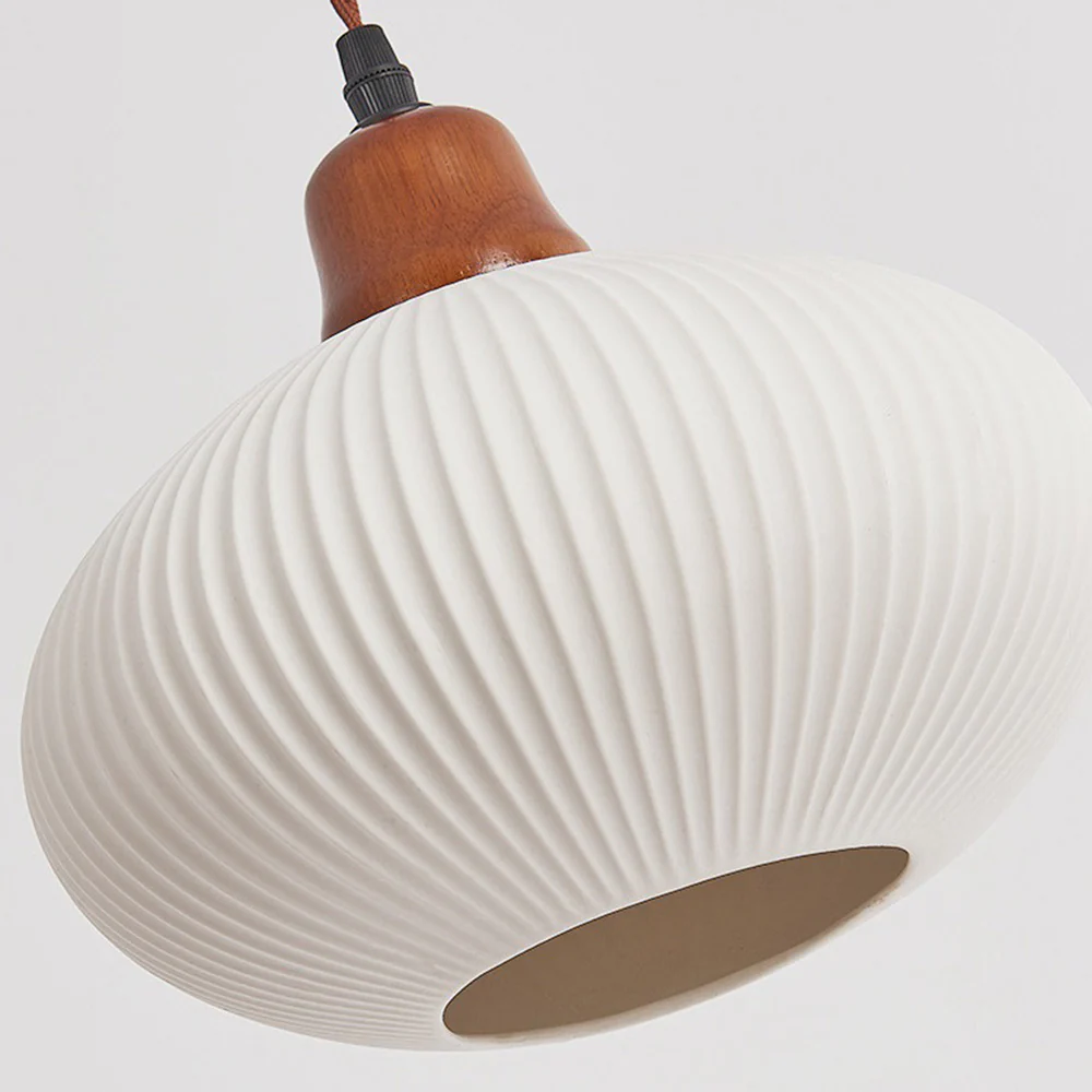 Vintage Nordic Ceramic White Pendant Light For Dining Room - Image 25
