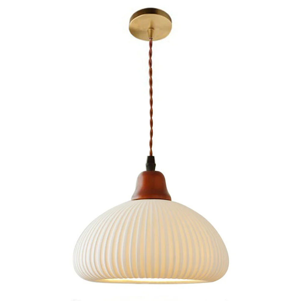 Vintage Nordic Ceramic White Pendant Light For Dining Room - Image 26