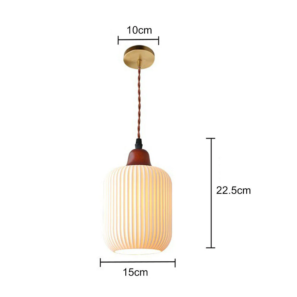 Vintage Nordic Ceramic White Pendant Light For Dining Room - Image 5