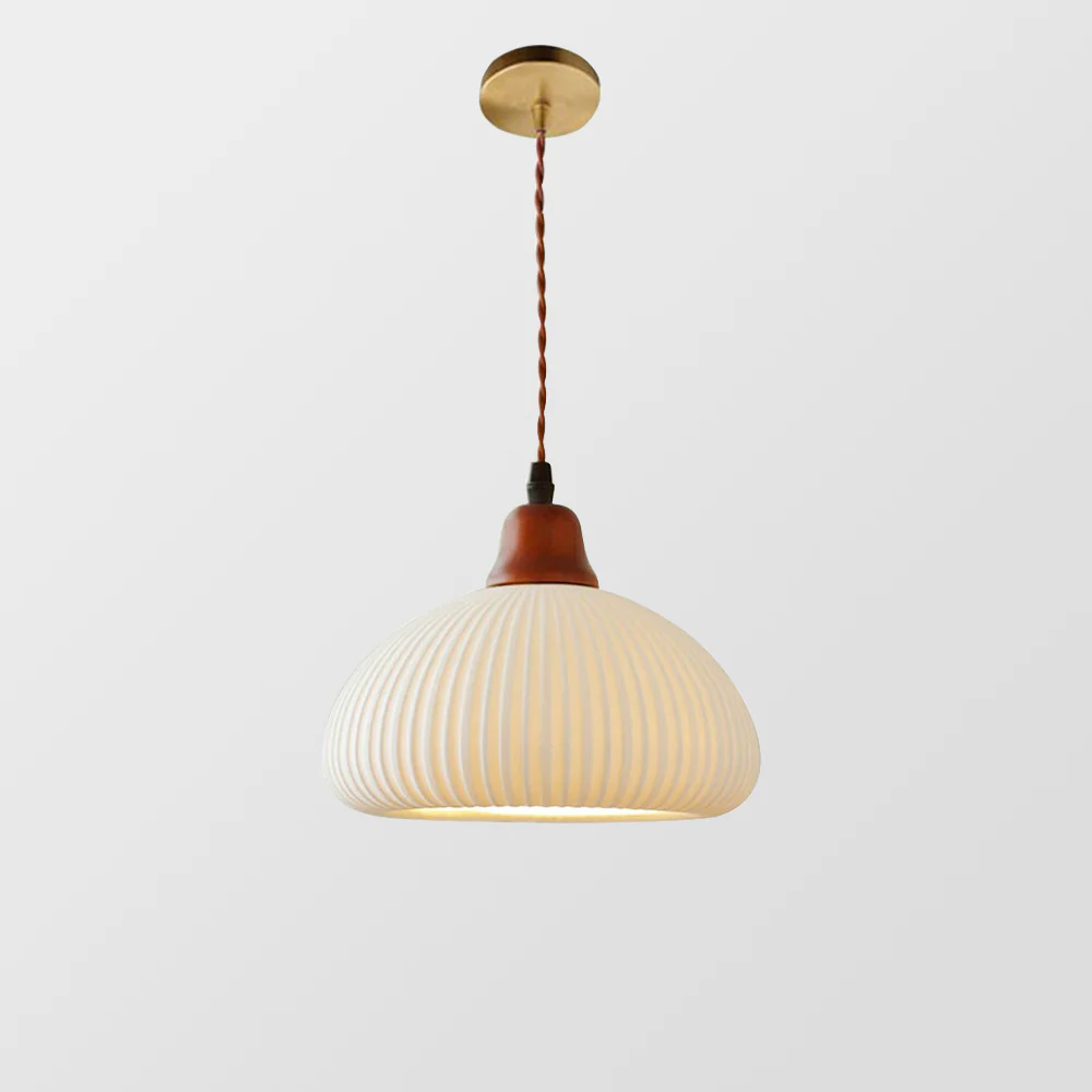 Vintage Nordic Ceramic White Pendant Light For Dining Room - Image 7