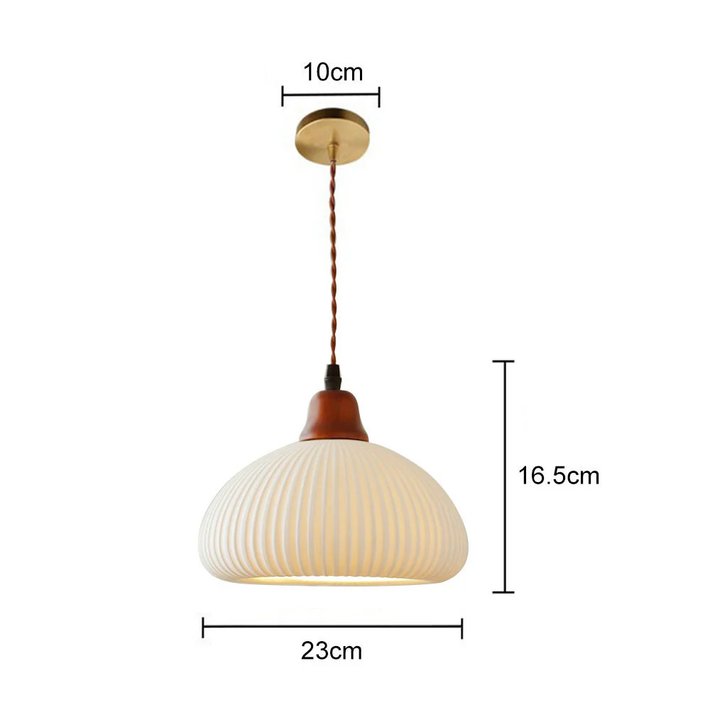 Vintage Nordic Ceramic White Pendant Light For Dining Room - Image 9