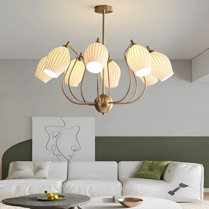 Modern Ceramics Flower shaped Warm Chandelier - Image 10